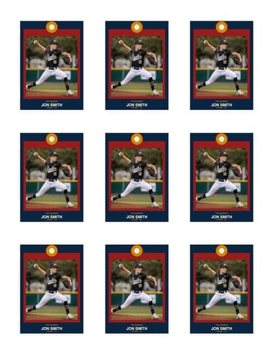 Circle Badge baseball team sheet preview