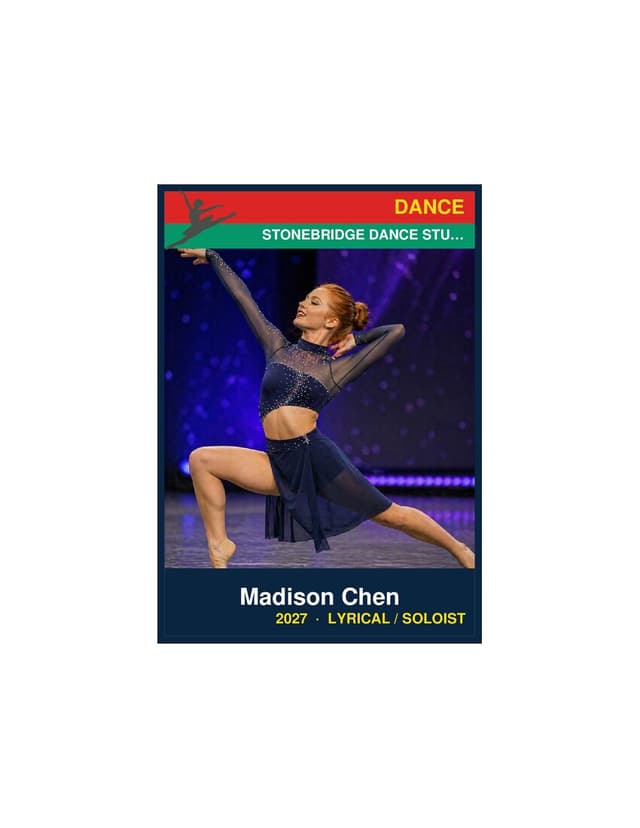 Dance card template preview