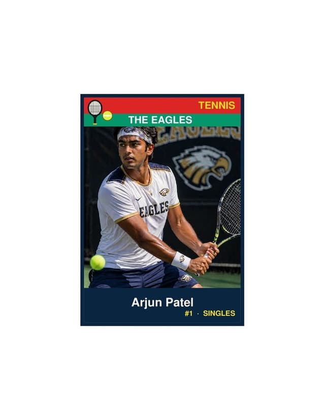 Tennis card template preview