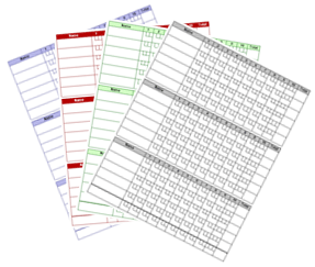 Bowling Score Sheet Templates - Scoresheets / Scorecards