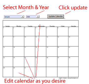 2022 Example Calendar Template