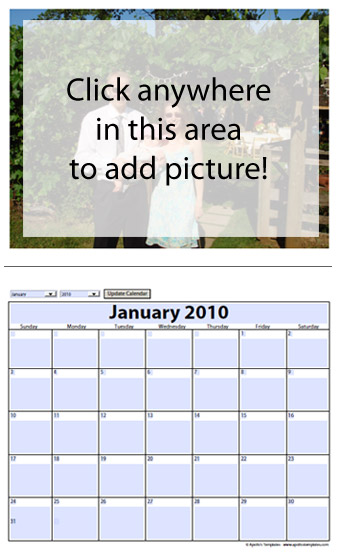 Free photo calendar template - instructions