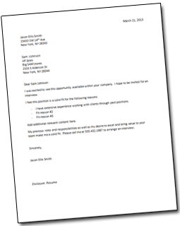 Example Cover Letter Templates