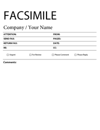 Free Facsimile Cover Page Sample Style 1