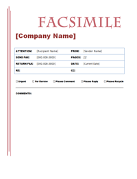 Printable Facsimile Cover Letter Style 3