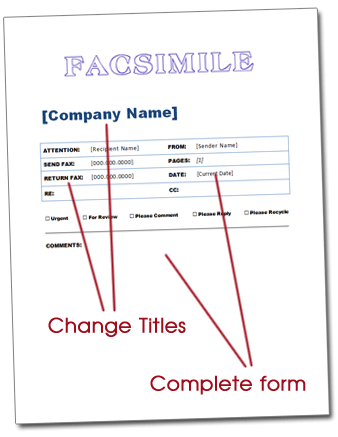 Free Facsimile Cover Page Template
