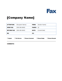 Free Fax Cover Letter Style 1