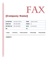 Printable Fax Cover Letter Style 3