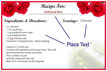 create your own recipe card template for word