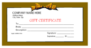 brown - free gift certificate template
