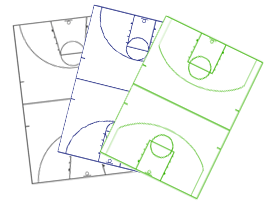 Basketball diagrams - image layout - Highschool, College, International, NBA