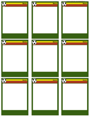 Team size soccer card template
