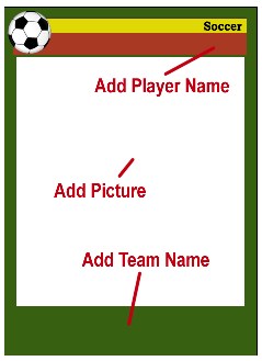 Soccer card template directions - customize blank card