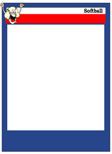 Blank softball Card Template Example