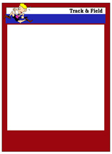Blank track-field Card Template Example